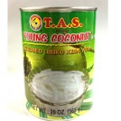 Coco em fatias enlatado Young Coconut / T.A.S 565g